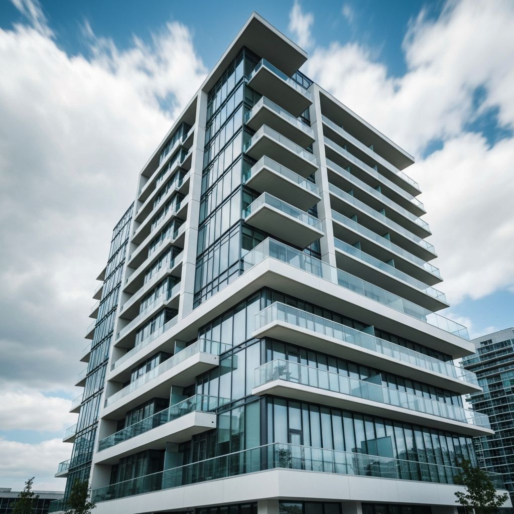 Modern condo building